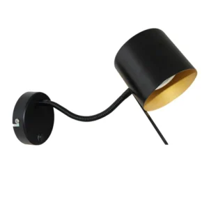 Wandlamp Zwart Met Goud - Carmel