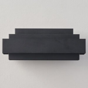 Moderne Wandlamp, Mat Zwart, 2-Lamps - Kayu