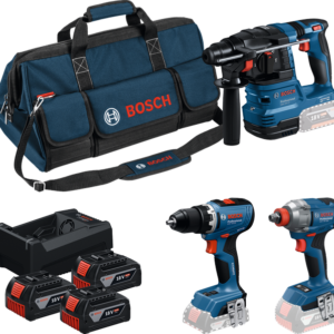 Bosch Blauw Accutoolkit 3 Toolkit 18V GSR 18V-65 + GDX 18V-285 + GBH 18V-22 | 3x GBA 18V 5.0Ah + lader