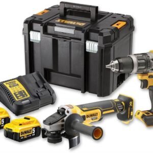 DeWalt DCK2020P2T accu set | DCD791 accuboormachine + DCG405 accu haakse slijper | 18v 5.0Ah Li-ion