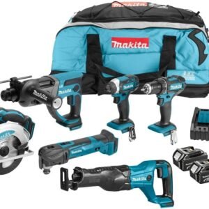 Makita DLX6038T Comboset bestaande uit 6 machines 18v Li-ion met 3x 5.0Ah accu’s