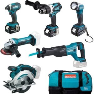 Makita DLX6046 – 6-delige Comboset 18v Li-ion 3x 3.0Ah accu’s